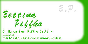 bettina piffko business card